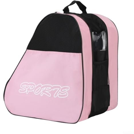 Praktische Schlittschuhtasche mit verdickten Griffen und verbreiterten Schultergurten (Rosa)
