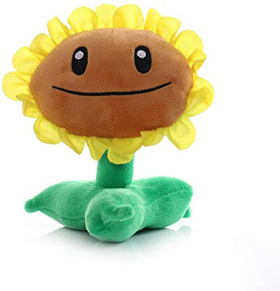 iFii Plants vs Zombies Cattail Plush 2 PVZ Plushies 16cm, Peashooter/Snapdragon/Sunflower/Winter Melon Stuffed Soft Doll Toy for Kids (Sunflower)