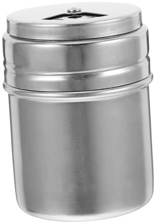 TOPBATHY Salt Keychain Seasoning Shaker Salt Shaker Bottle Metal Shaker Red Pepper Flake Shaker Rotating Metal Bottle Dispenser Multi Spice Shaker Silver Stainless Steel