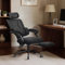 UEV Chaise Bureau Ergonomique, Fauteuil avec Appui-tête et Repose-Pieds, Support Lombaire Réglable, Hauteur du Siège Réglable, Inclinaison de 90° à 135°, Capacité 150kg, Noir