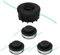 Odashen Tête et bobines de rechange C2-2 pour Stihl FSA 56 Weed Eater Head, 1 tête de rechange pour débroussailleuse et 3 bobines de fil
