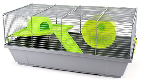 GarPet Mäusekäfig Hamsterkäfig Nagerkäfig Schlafhaus Laufrad Etage Rampe