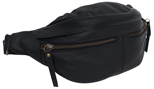 Gusti Gürteltasche Leder Acton – Bauchtasche Leder Damen & Herren im Vintage-Stil - Geräumige Hüfttasche Herren & Damen mit 3 Fächern