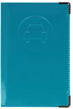 Color Pop - Porte-papiers Voiture Nouveau PERMIS - Fabrication française - PVC – PAPIERS FRANÇAIS – Carte Grise Nouveau permis Conduire – 13,8 x 9 cm - (Bleu Canard)