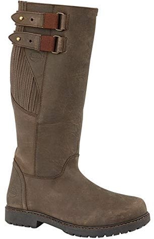 Mens Waterproof Breathable Country Style Boots in Waxy Brown Leather (UK 10)