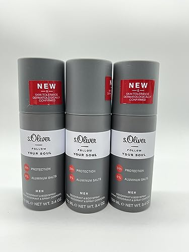 s.Oliver FOLLOW YOUR SOUL Deodorant Spray 3 x 150 ml / 450 ml