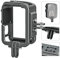 TELESIN Gabbia Verticale in Alluminio Custodia Protettiva Telaio per GoPro Hero 13 Hero 12 11 10 9, Compatibile con Go Pro con Filtro Obiettivo ND CPL con Cold Shoe Collegamento al Microfono Video