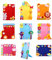 LIHAO 8 pcs Bastelset Kinder DIY Bilderrahmen Set Filz Stoff Fotorahmen Bilderrahmen zum Basteln Weihnachten Geburtstag Geschenk für Kinder Mädchen