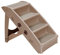 GOPLUS Escalera Plegable para Mascotas con 4 Peldaños, Escalera para Perros de Plástico, Rampa para Mascotas Portátil con Superficie Antideslizante, para Cama Sofá Coche, Carga Máxima 60KG, Marrón