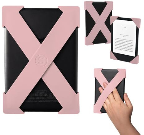 Strapsicle Accessoire Sangle Main Strapsicle pour Kindle & Kobo - Basic Gen 11 (2022) & Kobo Nia - 2 Sangles - Prise légère pour Lire confortablement - Petit - Blush