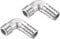 M METERXITY 2 Pack Hose Barb Fittings - 90 Degree Elbow Stainless Steel 16mm Pipe Connector Apply to Water Fuel (G3/8 Male Pipe)