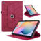 TEDTIKJT Hülle für Samsung Galaxy Tab A7 Lite 8.7 2021 SM-T227/T225/T220 PU Leder 360°Drehbar Ständer Flip Cover Case Baum Drehbar Tablet Schutzhülle für Samsung Galaxy Tab A7 Lite,Rot