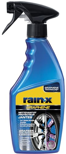 Rain-X Graphene Wheel Cleaner & Protectant - Advanced Cleaning & Protection for Alloy Wheels - Colour-Changing Formula - Removes Brake Dust & Grime - Acid-Free & pH Balanced - 500ml