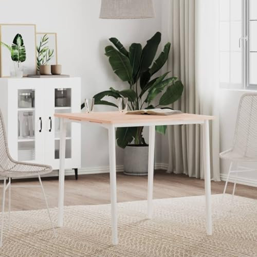 AUVYI Tablero de Mesa Cuadrado de Madera Maciza 70x70x1,5 cm Marrón Claro Dining Table Mesas de Teléfono Escritorios Estilo Industrial Mueble para Cocinas Computer Desk Escritorio Pequeño