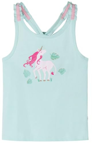 vidaXL Kinder Tank Top Mädchen Unterwäsche Unterhemd Ärmellos Helles Minzgrün 140