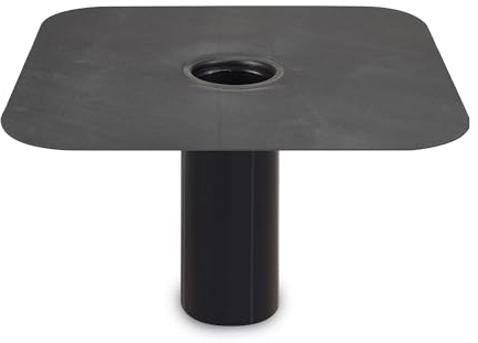 Rollgum Flachdachablauf DN 90 Außendurchmesser Dachgully mit EPDM-Flansch und hochdichtem HPDE-Rohr für Dachentwässerung auf Carports, Garagen, Terrassen, Gartenhäuser