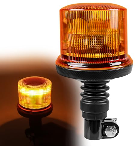 AOHEWEI Luz de advertencia LED ámbar, 8 patrones 12/24 V 20 piezas lámpara estroboscópica LED para máquinas agrícolas vehículos comerciales autobús escolar tractores excavadoras camiones