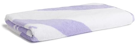 Möve Beach Blume Strandtuch 80 x 200 cm aus 100% Baumwolle, Snow/Lilac