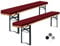Showgeous 2er-Pack Bierbankauflage Gepolstert für Bierzeltgarnitur Bankauflage 220x25x3cm XL Waschbare Bierbankauflagen Gepolstert Auflage für Biertisch & Partyzeltgarnitur(Bordeaux,Wasserabweisend)