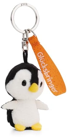NICI Schlüsselanhänger Pinguin Glücksbringer 5cm schwarz - Plüsch-Begleiter Kuscheltieranhänger mit Schlüsselring für Schlüsselband, Schlüsselbund & Schlüsselhalter