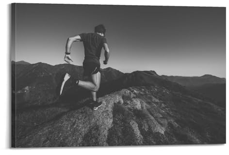 GUOYIN Fitness-Workout-Poster, Marathon-Training, dekorative Leinwand, Familie, Schlafzimmer, Kunstwerk, Bild, Malerei, 50 x 75 cm