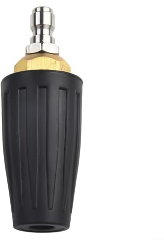 Ugello turbo rotante da 1/4 di pollice, ugello turbo per idropulitrice, ugello rotante nero 4000PSI per rimuovere lo sporco ostinato (040)