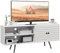 HOMCOM TV Stand Cabinet for 65 Inch TVs, TV Unit with Open Shelves, Soft-close Door and Cable Holes, Entertainment Unit for Living Room, White