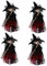 PRETYZOOM 4 Stück Hexenbaumdekoration Halloween-Dekoration-Baumspitze gespenstische Verzierung Halloween Dekoration Halloween tischdeko Desktop-Halloween- entzückendes Hexendekor Holz