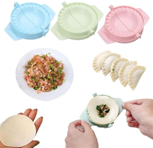 Lot de 3 moules à raviolis chinois manuels pour pâte à tarte, pâte à tarte, pâte à pâtisserie, kit d'accessoires pour la cuisine, Noël, Nouvel An