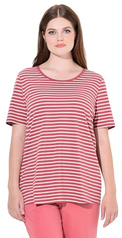 Ulla Popken Damen Pyjama-Shirt Himbeere 50+