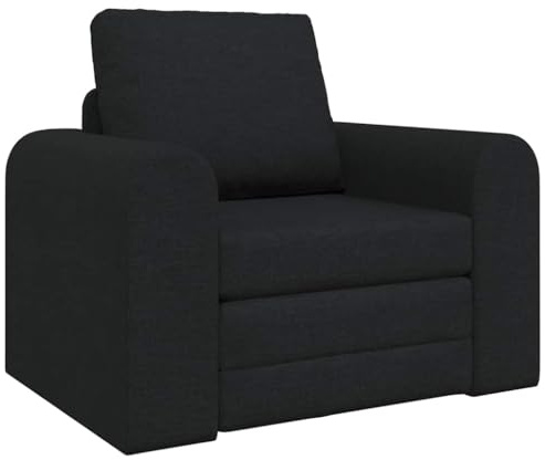 vidaXL Floor Sofa Bed 2-in-1 Black 98 x 71 x 83 cm