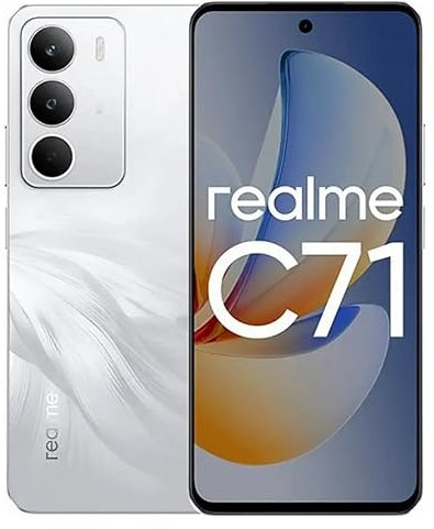 realme C71 Smartphone 6+128GB, Móvil 4G, Cámara de 50MP, Pantalla de 6,67 a 120Hz, Batería Espaciosa de 6000mAh, Resistencia a los Golpes de Nivel Militar, NFC, Cisne Blanco, Sin Adaptador