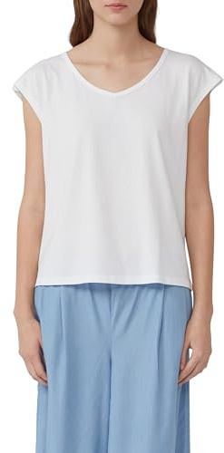 s.Oliver T-Shirt mit weitem Ausschnitt, Cut-Out und Schleife