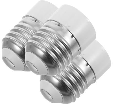 Tofficu 3pcs Lamp Socket Converter Adapter Easy Installation for Home Office Lighting Versatile Light Bulb Socket Adapter Compatible with Various Lighting Needs