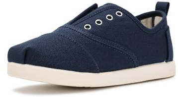 TOMS Cordones Plus Sneaker, Marineblaues Leinwand, 33.5 EU