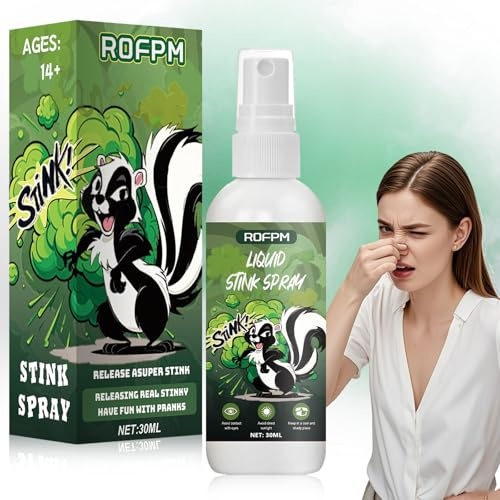 ROFPM Spray Puant, Liquide Extra Fort, Spray Qui PUE, Stinky Spray Prank | Boule Puantes Puissante, Spray La Merde Fort, Spray Mauvaise Odeur, Farce Et Attrape Adulte Pour FêTe D'Halloween