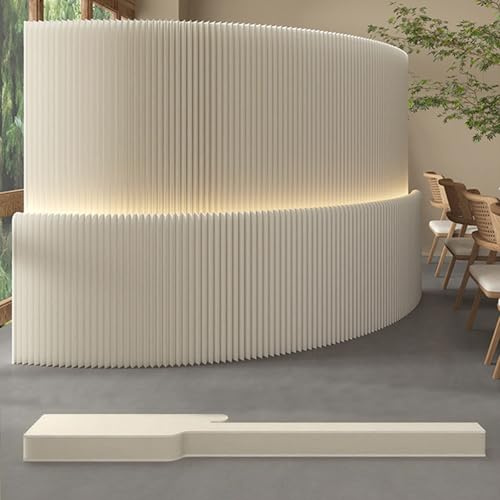COITROZR Faltbare Sichtschutzwände und Trennwände aus Papier mit LEDs, kreative einziehbare Lösungen for den Heim-, Büro- und gewerblichen Gebrauch(160CM(H),600CM(L))