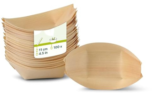 greenbox - Holz-Schiffchen 11 cm, 100 St.