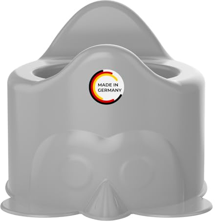 Rival Töpfchen für Kinder – ergonomischer Toilettensitz Kinder – ideal fürs Töpfchentraining – kann auch aufgehängt werden - grau