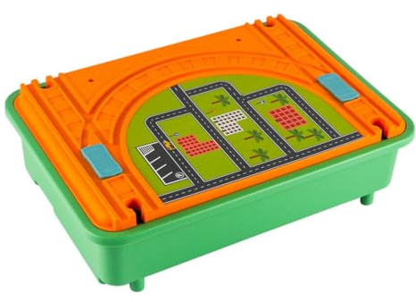 LLTCMYGS 38-teiliges Montessori Polizei- & Feuerwehr-Zugset, Holzeisenbahn mit Aufbewahrungsbox