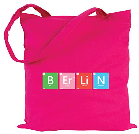 JUNIWORDS Jutebeutel - Wähle eine Farbe - Berlin Farbe: Pink