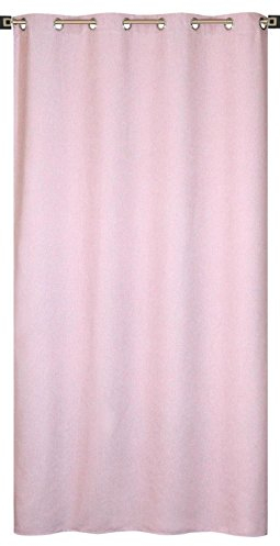 HomeMaison Vorhang Uni Samt-Optik, Polyester, Altrosa, 240 x 140 cm