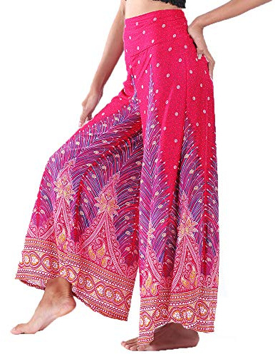Lofbaz Damen weites Bein Palazzo Hose Yoga Salon Hippie Haremshose Hosen