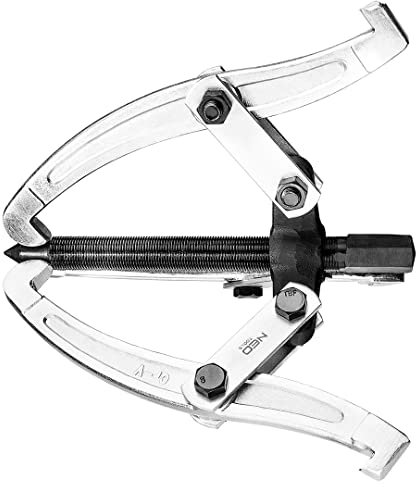 NEO TOOLS 3-Arm Dreiarmiger Abzieher 8 200 mm Lagerabzieher CrV-Stahl Profi | die Arme beiderseitig mit Haken ausgestattet, höhenverstellbar | Radlager Werkzeug für Auto im Werkzeug