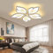 LED Modern Deckenlampe Blütenblatt Kreativität Deckenleuchten Wohnzimmerlampe Dimmbar Mit Fernbedienung Schlafzimmer Deko Deckenlicht Metall Acryl Pendelleuchte Esstischlampe Blumen Kronleuchter,65cm