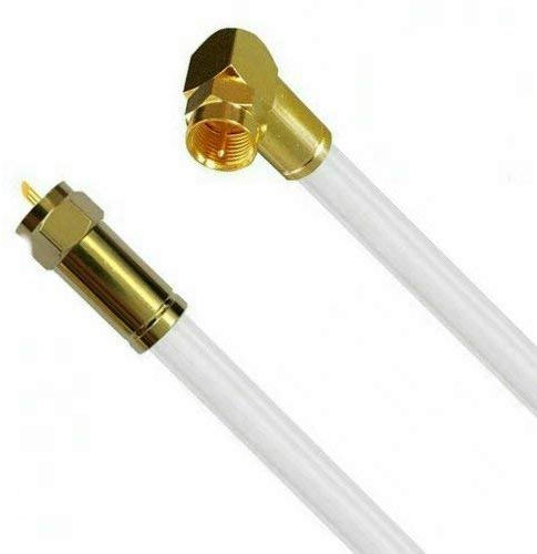 Sat Kabel Fritz!Box Cable Vodafone Kabel Kabelanschluss Anschlusskabel Satkabel Koaxkabel TV Kabel Satanschlusskabel Fernsehkabel Full HD 4K 8K UHD 7mm 135dB (6 Meter, Gold Gerade-Winkel)