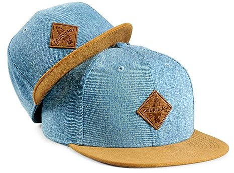 Soulbuddy Cap Herren Cap Kinder – 2er-Set Familien Outfit Set – Vatertagsgeschenk für Papa – Geschenke zum Vatertag – Papa Geschenk – Hellblau – One Size und Kids S