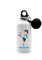 PR Service borraccia in alluminio da 500ml. con doppio tappo a vite e moschettone ideale per la calcio calciatore personalizzabile nome cognome iniziali (Azzurro)