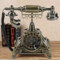 Telefono vintage, anticato, telefono fisso, vecchio moda, telefono di casa, nostalgia, decorazione per la casa e l'ufficio