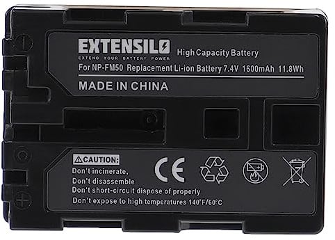 EXTENSILO Akku kompatibel mit Sony MVC-CD400, MVC-CD500, Video Walkman GV-D1000, MVC-CD350 Kamera (1600 mAh, 7,4 V, Li-Ion)